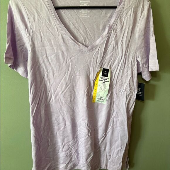 Member's Mark Women's Essential Short Sleebe Vneck Size M NWT Violet - Picture 3 of 9
